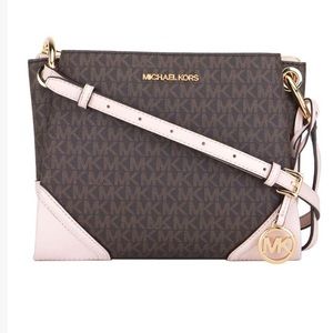 michael kors nicole large canvas crossbody bag